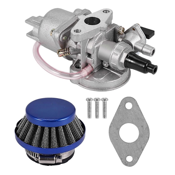 Förgasare + Blått Luftfilter + Stack För 2-takts 47Cc 49Cc Motor Delar Mini Moto Barn Atv Quad Dirt Pocket Bike Minimoto