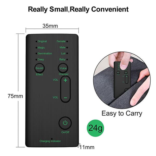 Audio Jack Mini Stemmeforvrangler til Telefon Computer Mobiltelefon Lydkort