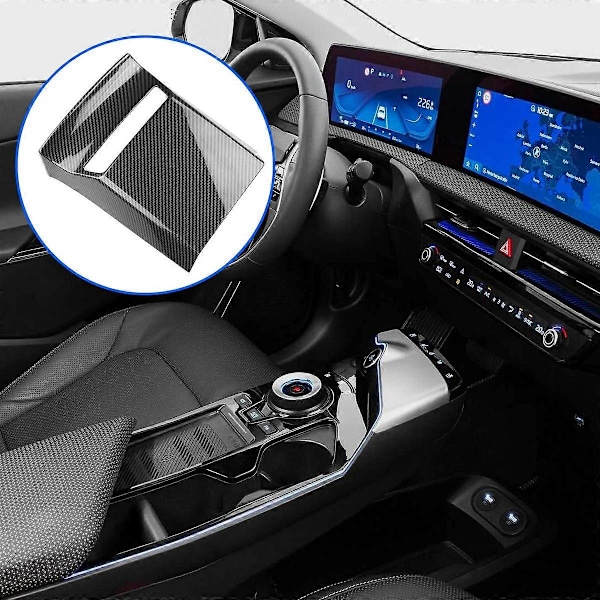 Bil Kulfiber Front USB Stik Ramme Anti-Sparkepanel Dækbeklædning til KIA EV6 2021 2022