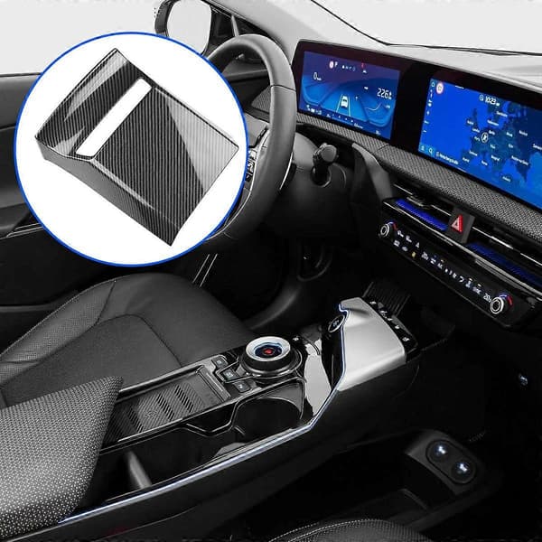 Kolfiber Front USB-kontaktpanel Ram Anti-Kick Panel Cover Trim för KIA EV6 2021 2022