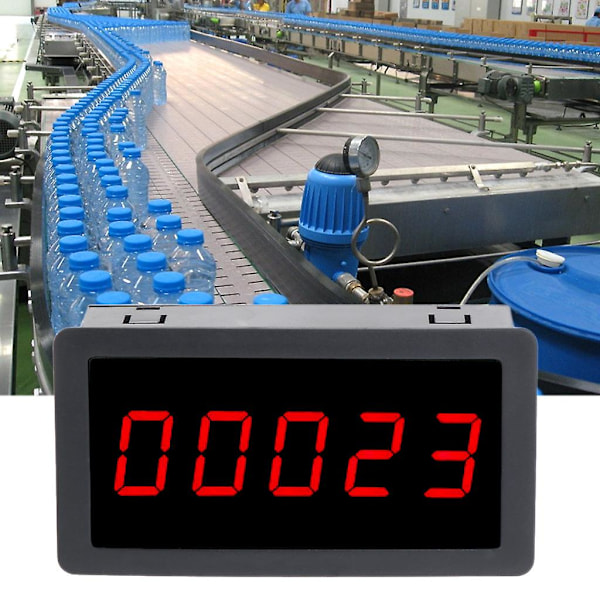 DC 12-24V Rød 5 Cifret 0.56\" LED Panel Tæller Meter Op Plus Totalisator 0-99999