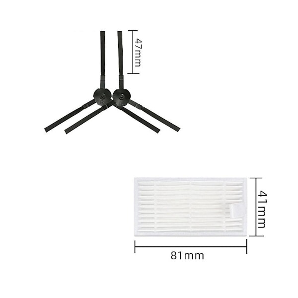 Effektivt Hepa-filter til V5 V5s V3 V3s V5pro V50 V55 X5 Robotstøvsuger Dele