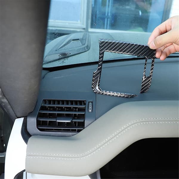 Karbonfiber for 90 110 130 2020-2024 Dashbord Side Luftventil Deksel Trim Interiør Tilbehør