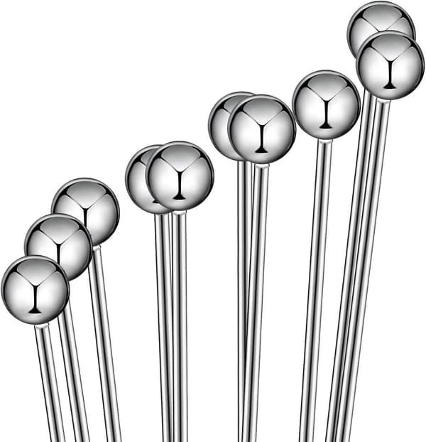 2-pakning Mini Ball Visper i Rustfritt Stål 10\" & 12\", Eggvisp Håndvisp Visp