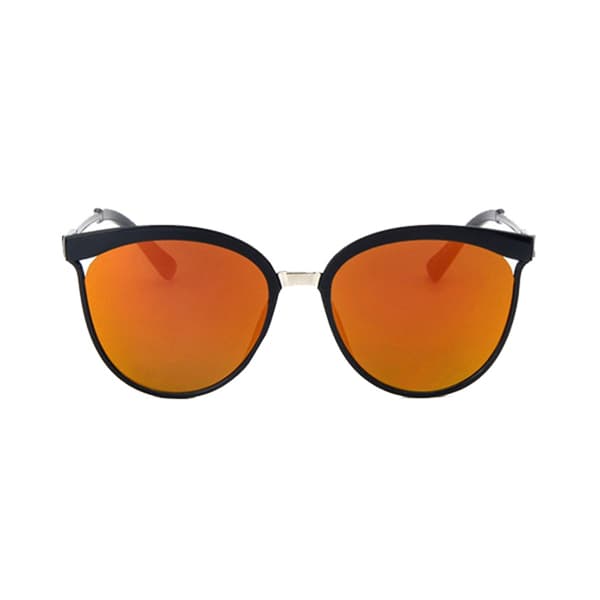 Retro Sunglasses Black Orange Glass