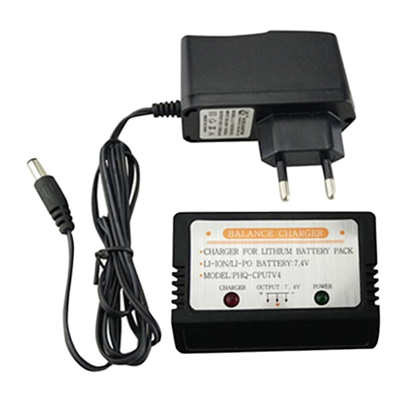 Balanceoplader 7.4v 2s Europæisk +adapter Til Wltoys V912 Til Syma X8 X8g