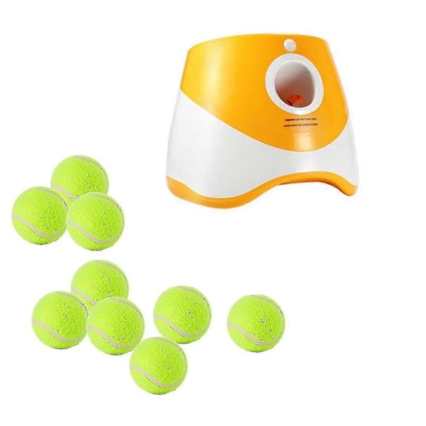 Automatisk boldkaster til hunde med 3/6/9 holdbare bolde til små og mellemstore hunde