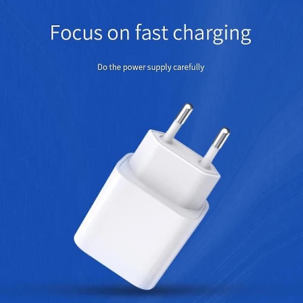 20W iPhone iPad Rask Lader Apple USB-C Strømadapter EU-plugg