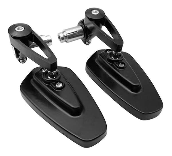Universal motorcykelbackspegel, backspegel universal reflektor (svart) (2 st)