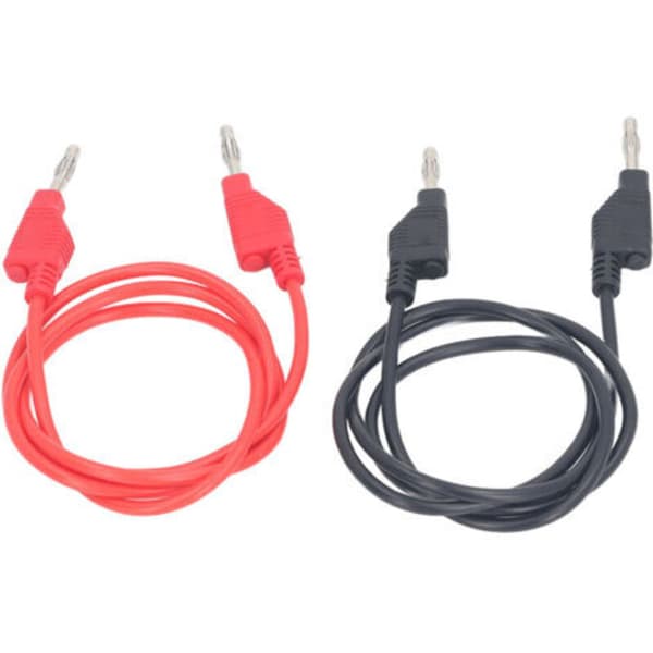 Jeffergarden bananplugg testledninger, 4 mm stablebare fleksible kabler, elektrisk patchkabel