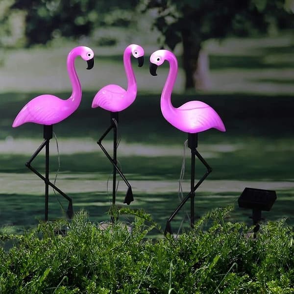 Udendørs Solcellelamper, Pakke Flamingo Have