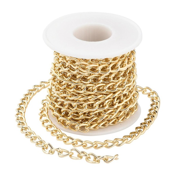 1 rulle tvinnad kabel för kors halsband hitta kedja 5m aluminium tvinnad kantkedja