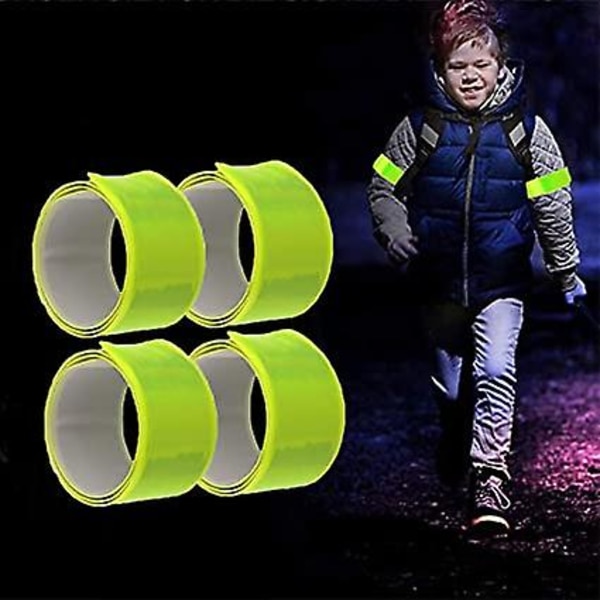 Arm, Wrist, Leg Reflextejp 30cm Reflextejp Hög Synlighet Löpning Utrustning, Set Om 4, Hög Synlighet Morgonlöpning, Vit