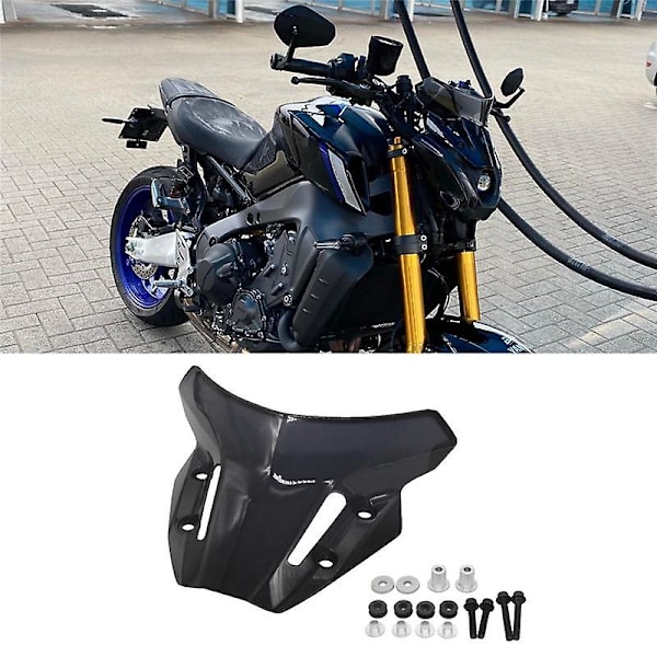 Vindruta Vindskydd Deflektor Cover Vindruta Bl för Mt09 Fz09 Mt-09 Fz-09 2021-2022 Motorcykel