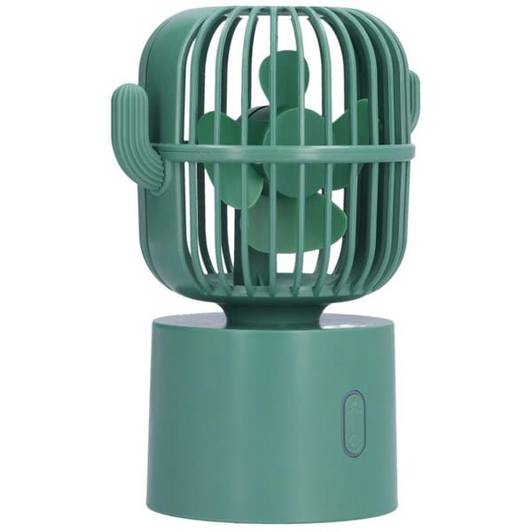Mini USB oscillerende kaktusformet ventilator, 3600 mAh batteri, bærbart ABS-materiale, indbygget opladningsfunktion.