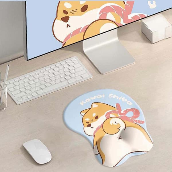 Shiba Inu Søt Musematte Håndleddspute Rumpe Håndleddspute