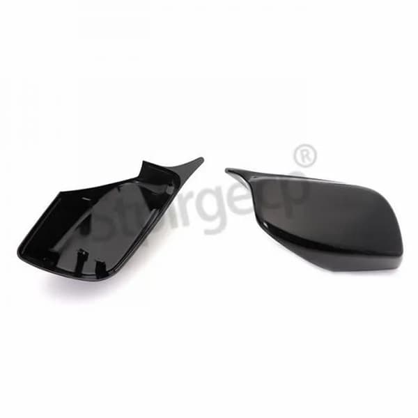 Glanssvart - Sett med 2 - Karbonfiber speildeksler - Svart, for BMW 5-serie, 6-serie, E60, E61, E63, E64