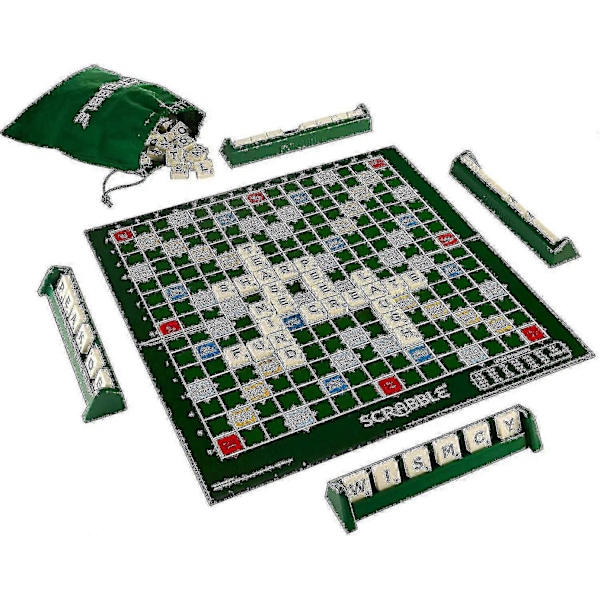 Scrabble Grand Folding Edition med roterende trebrett