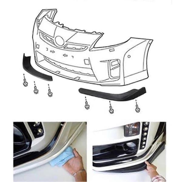 Universal Bil Front Bumper Spoiler Splitter Diffuser Front Skovle Tilbehør