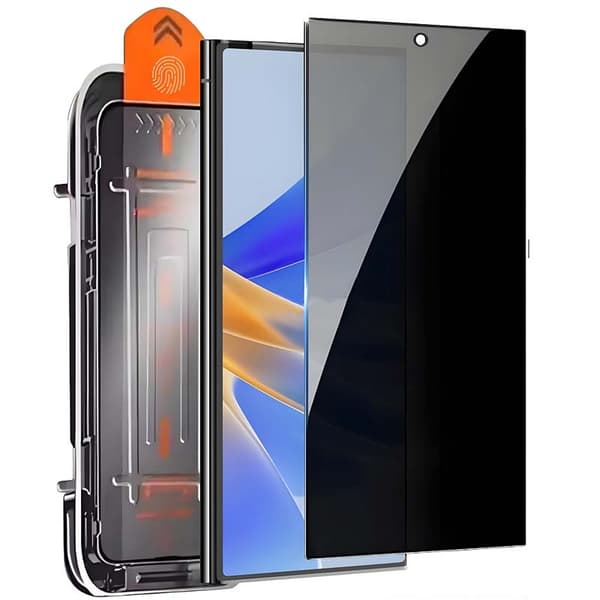 Easy Install Galaxy S25 Ultra Privacy Screen Protector HD Tempered Glass