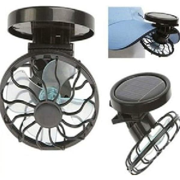 Sommer med clip mini bærbar solcelleventilator, solcelle clip kasket ventilator med clip, lille solcelleventilator