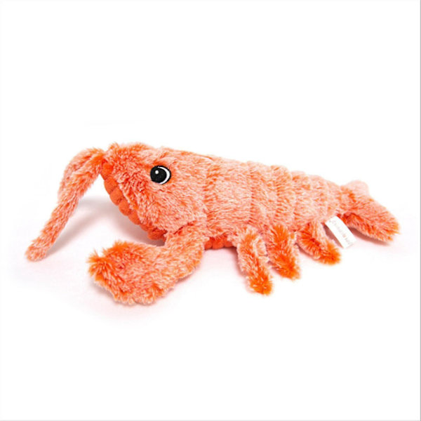 Floppy Lobster Hundleksak, Elektrisk Hoppande Räka Kattleksak Simulerad Plysch Hummer Interaktiv Kattleksak Ty