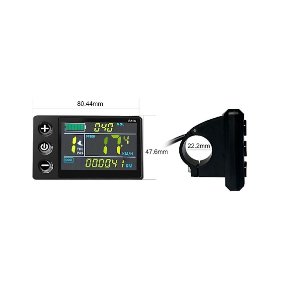 Lcd-s866 Elcykel Färg Lcd Display Instrument 24v 36v 48v Elcykel Modifiering, S