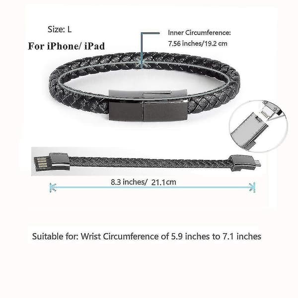 Armbåndsdata-kabel for rask lading, kort ladekabel for Xiaomi