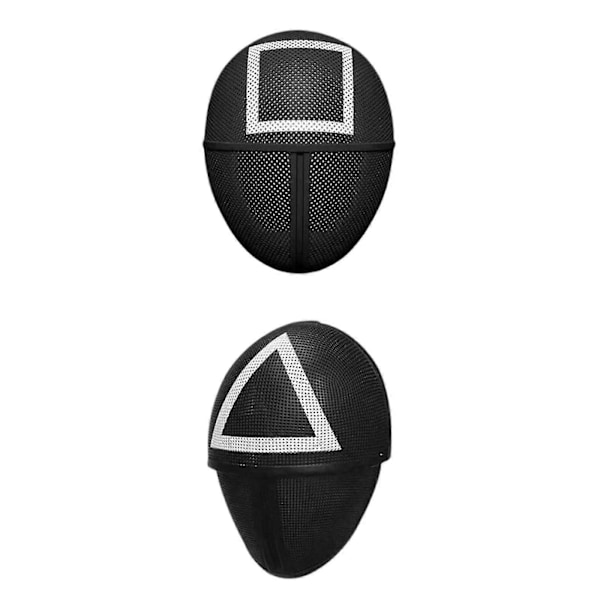 2 stk. Squid Game Maske TV Cosplay Maskerade Horror Kostyme Party PP 2025th