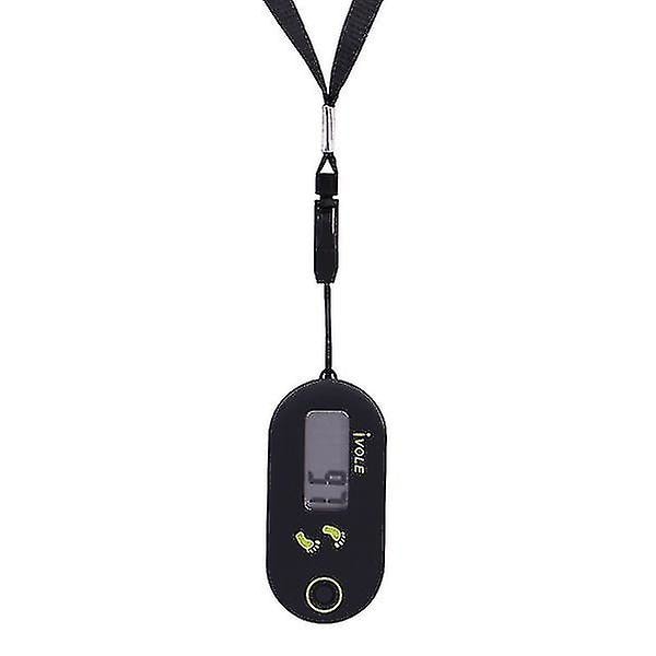 Clispeed Simpel Mini Skridttæller Gå 3d Digital Pedometer Til Motion Mænd Kvinder (sort)