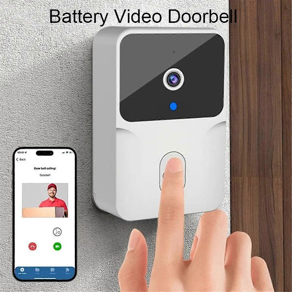 WiFi-dörrklocka Hem Tuya WiFi Trådlös Dörrklocka DC AC Batteridriven Kamera Klocka med Alexa Dörrklocka
