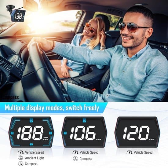 2026 HUD GPS Speedometer in Vehicle, Universal Head-Up Display, USB