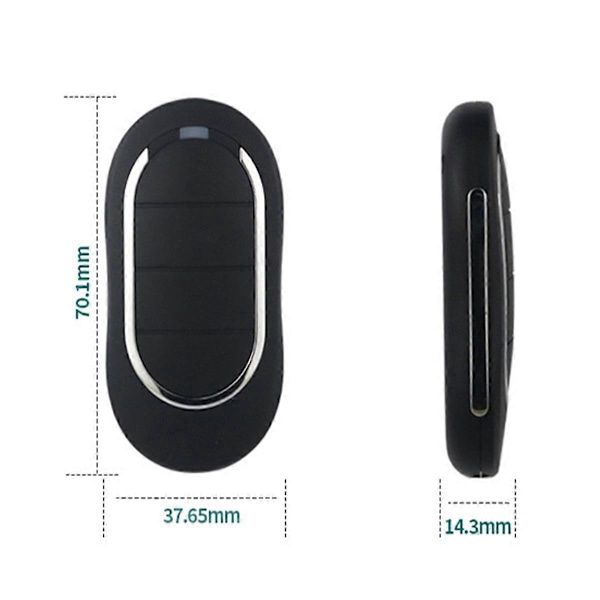 For Alutech AT-4n Fjernkontroll 433MHz 4 Knapper Garasjeport Læringskode Barrierer Automatisering Nøkkel