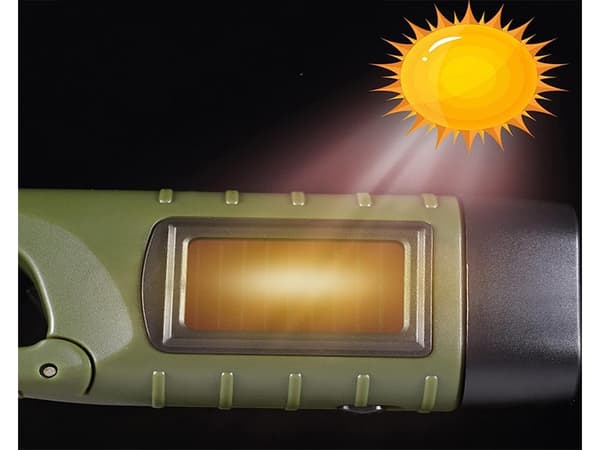 DYNAMO SOLAR LOMMELYGTE 3 LED KINETISK HÅNDSVINGSKLEMME