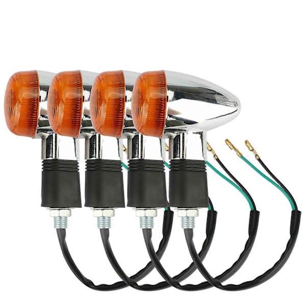 4 stk. Motorcykel Blinklys Gule Lys LED Indikator til