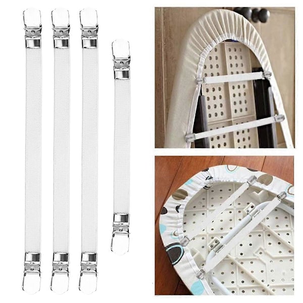 4 x fästen för elastiskt strykbrädsöverdrag