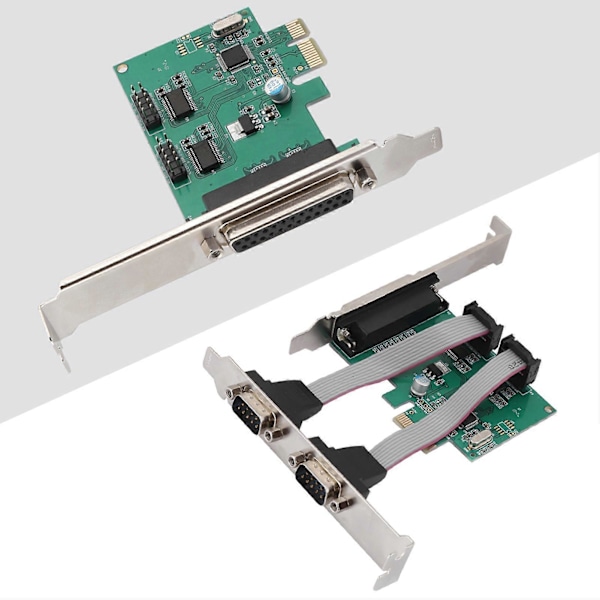 PCI-E til 2 Seriel Kort 1 Parallel Port Kort Desktop PCI Udvidelseskort LPT Port Adapterkort