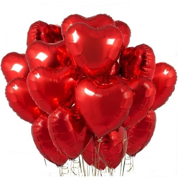 Hjerteformede ballonger - Røde - 20 stk - Holdbare - Gjenbrukbare - Helium