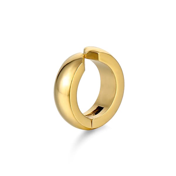 Fake Piercing Earring Without Hole Thick Ring Gold