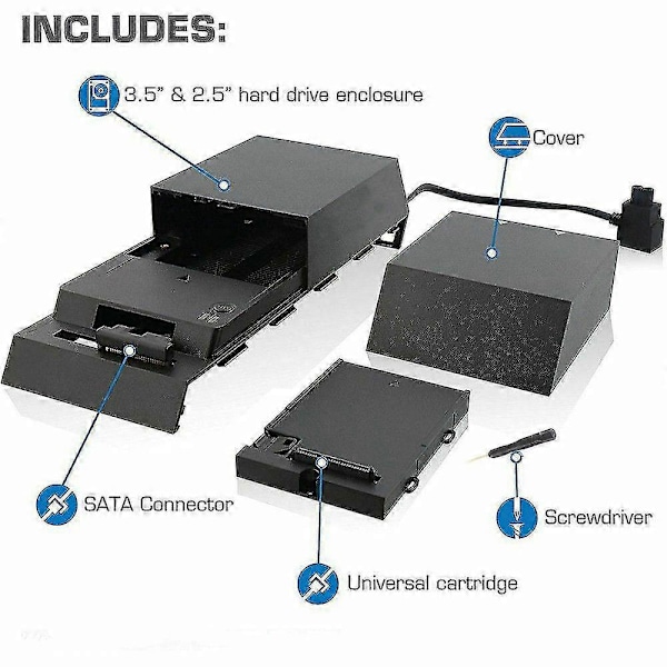 8 TB Ulkoinen Kiintolevykotelo PS4:lle, Sisäinen Muisti, Lisätallennustila, Datapankki