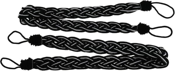 Par Weave Satin Rope Gardinbinder - Sort