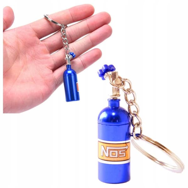 NITRO NOS JDM Nøglering Blå Nøglevedhæng Original Gave