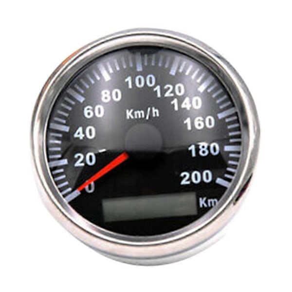 85mm 200KM/H GPS Speedometer 9-32V med Rødt Baggrundslys Odometer Egnet til Alle Typer Biler