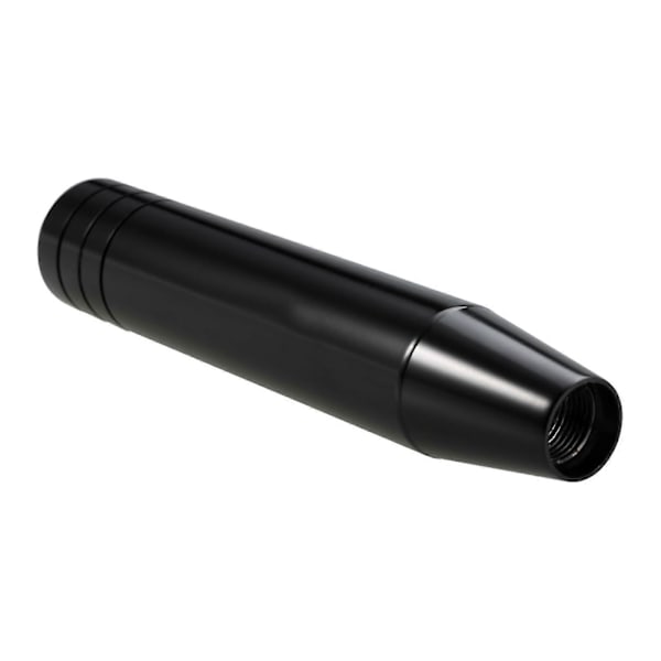 Svart 18cm Universal Aluminium Växelspaksknopp för Bil Lastbil Racing med 3 Adaptrar