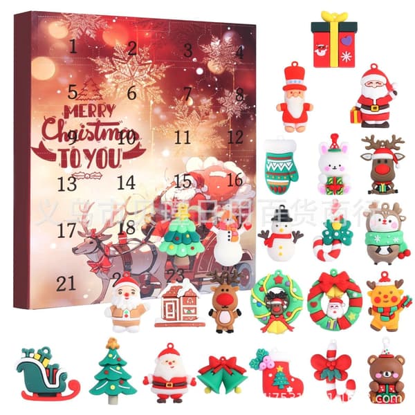 Jul overraskelsesboks 3D dukkevedhæng Julekalender [GKS] Type A