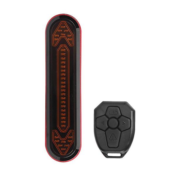 USB-laddningsbar LED-baklampa med trådlös fjärrkontroll för mountainbike - BK600, Röd sida