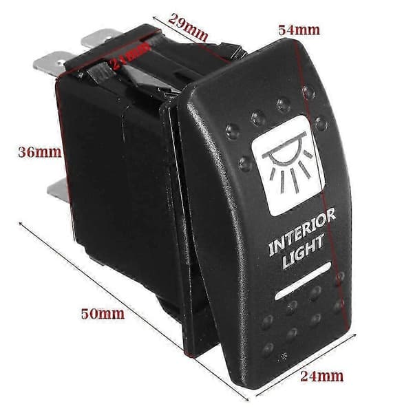 1 stk Innvendig Lys Vippebryter Hvit For Utv Atv Offroad X3 2017 2018
