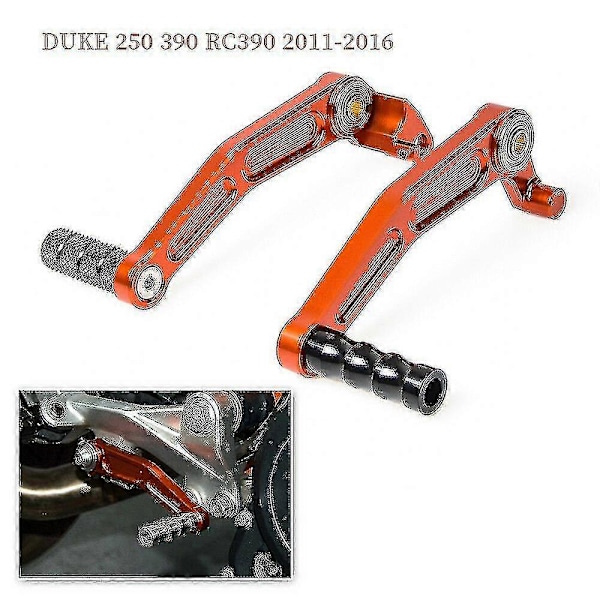 Par Fodbremsepedal Gearskiftegreb Til Ktm Duke Rc 125 200 11-16