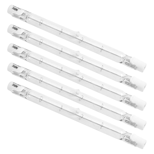 5 Pakke R7S 118mm 300W 230V, R7S Halogen Lineær Pære, Dæmpbar Halogenlampe til Byggearbejde