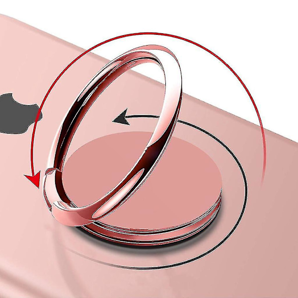 1/2 stk. Universal 360 Graders Metal Telefon Socket Holder Finger Ring Telefon Stand